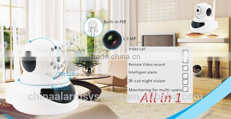 WIFI alarm IP camera fire alarm built-in siren