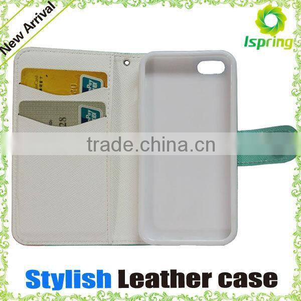 High quality leather book case for apple iphone 6
