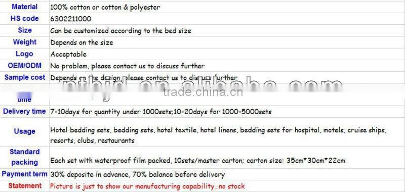 2014 new design , 60S 100% comb cotton 6 pcs beding set