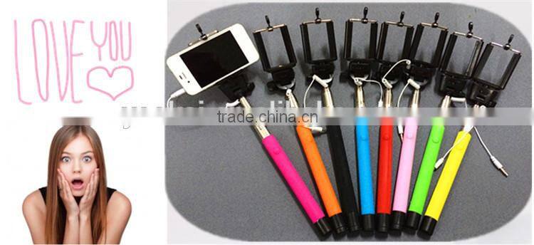 Extendable stainless steel Z07-5S selfie stick for all mobile phone monopod