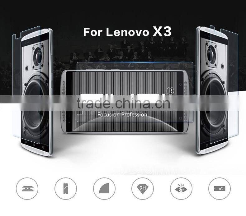 Promotion Arc Edge Anti Fingerprint 9H 0.2MM Tempered Glass Screen Protective Film For Lenovo X3 Glass Film