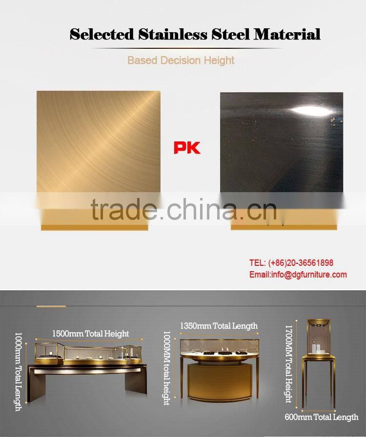 Wholesale Small Lighted Wood Mobile Tabletop Portable Jewelry Display Cases