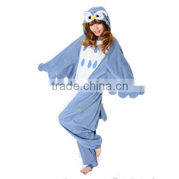 New Cute Big Eye Bird Blue Owl Adult Animal Best Seller Full Body Party Costume