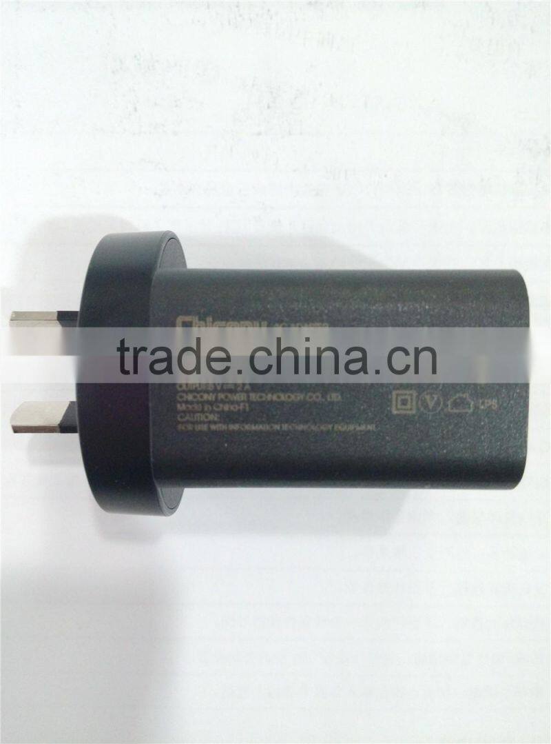 Chicony AC ADAPTER W12-010N3F 5V 2A with USB port AU plug for cellphone