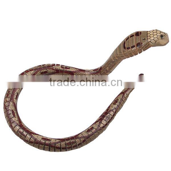 Simulation toy wood animal snake for decoration