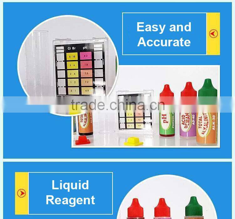 2016 Poolstar pool multipurpose test strips , ph cl test strips pool, ph alkaline test strips