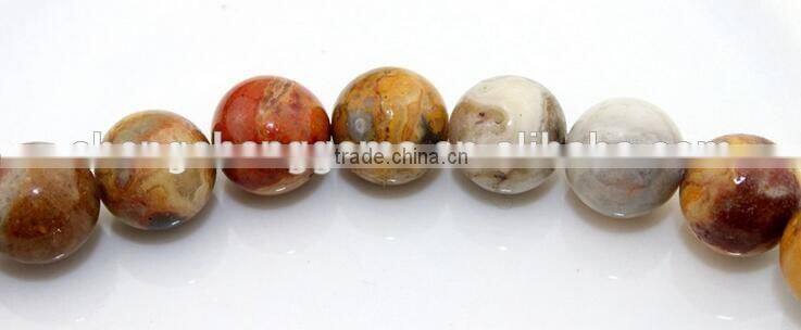 12mm natural round crazy agate semi-gemstone loose beads