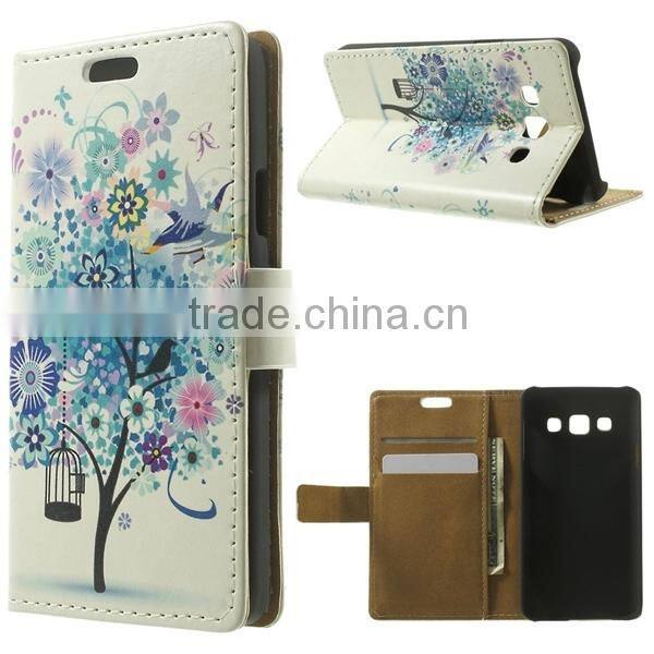 For Samsung Galaxy A3 Leather case, high quality PU leather case For Samsung Galaxy A3