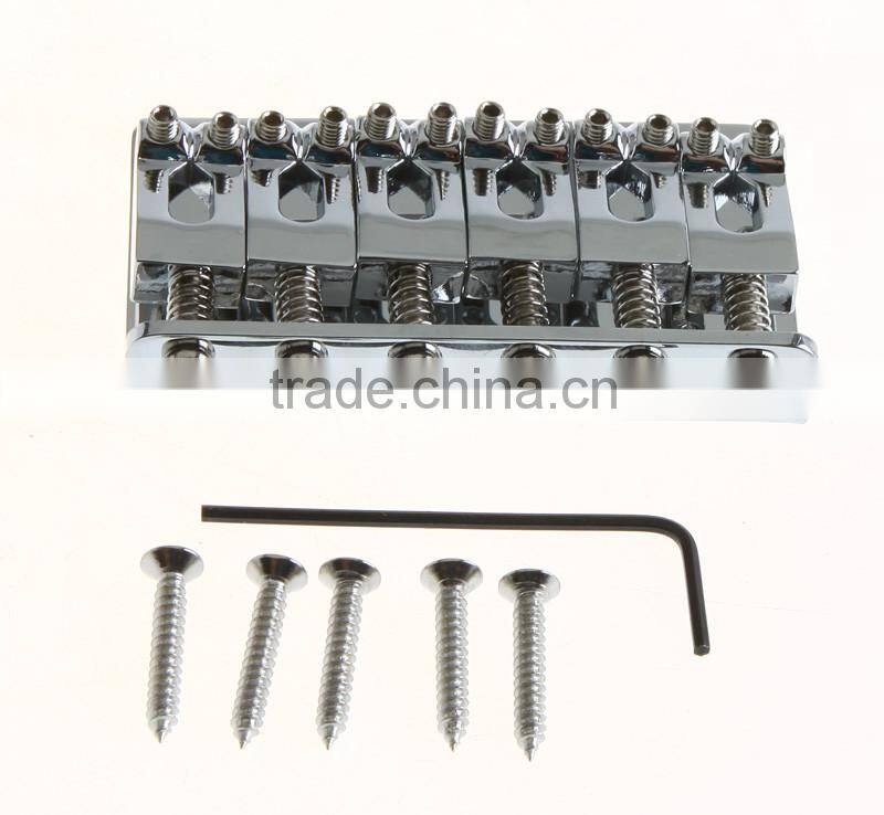 Guitar Parts 65mm Chrome 6 Strings Saddle Hardtail Bridge Top Load