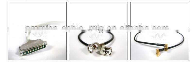 Coaxial and power cables assembly and wire harness