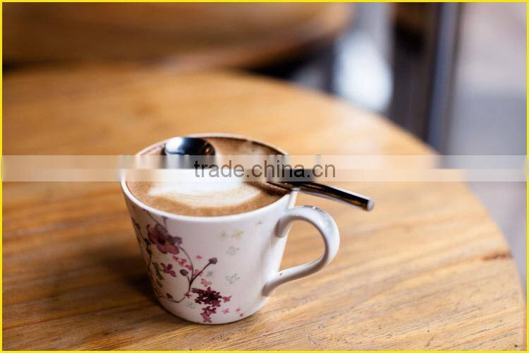 Wholesale Promotional Custom Rural Style Floral Ceramic Coffee Cup