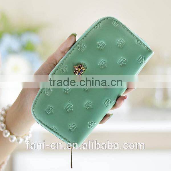 2015 newest design fashion style PU leather clutch wallets for ladies
