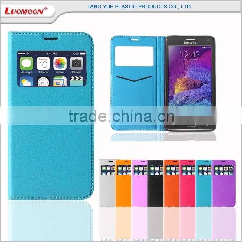 For samsung galaxy note 4 window view flip cover case