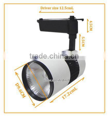 Display Lighting COB Track Light in an art gallery angle adjustable