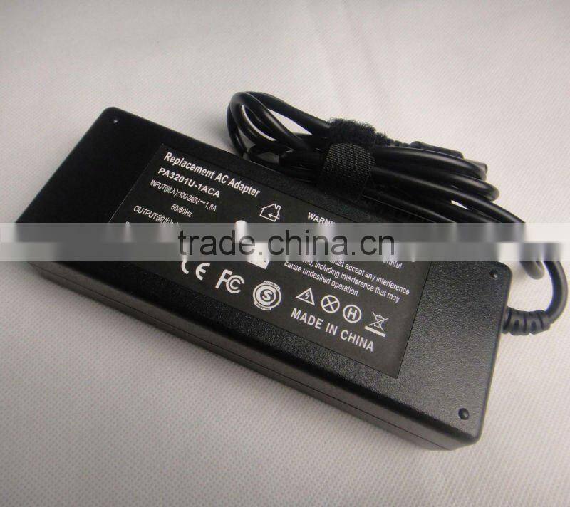 15V 5A laptop power adapter for Toshiba PA3283U-1ACA, PA3283U-2ACA, PA3283U-3ACA satellite 1400 pa3803