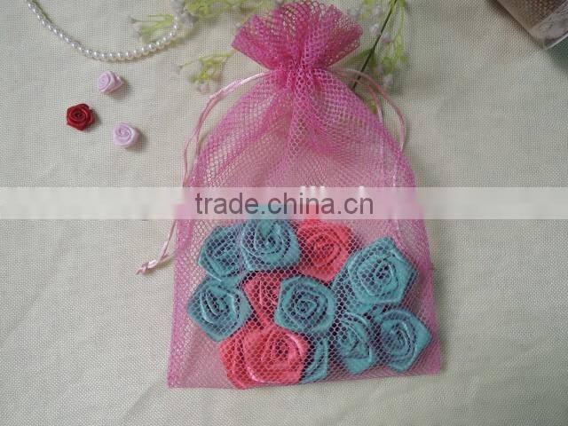 wholesale cheap fancy customized black organza bags for wedding