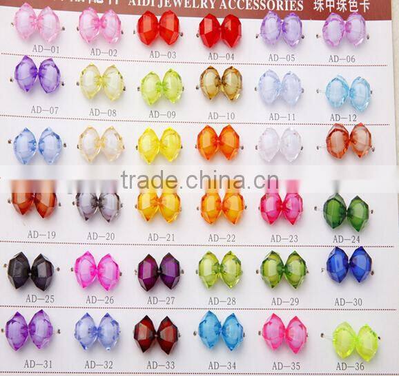 wholesale mix color 12mm Bulk chunky acrylic polygonal big beads