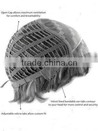 10" soft layers short wig monofilament wig for white women