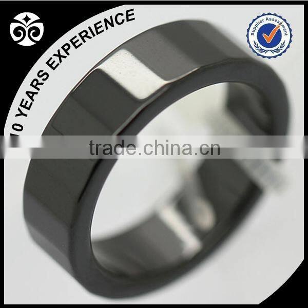 Wood ceramic ring with carbon fiber inlay
