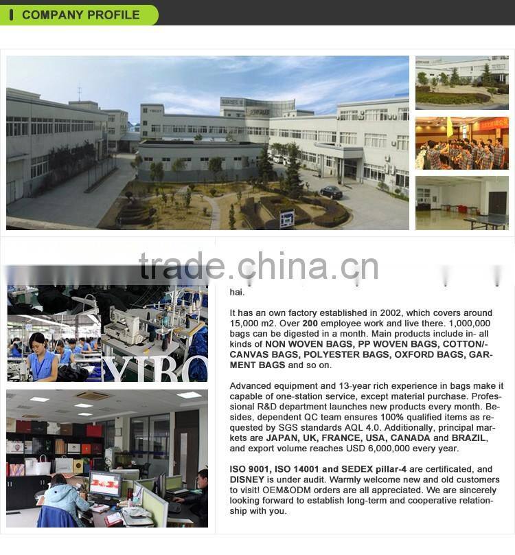 Cheap non woven shopping bag with die cut handle