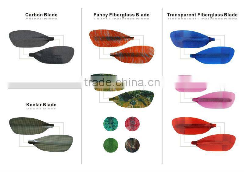 Transparent Fiberglass Whitewater Paddle