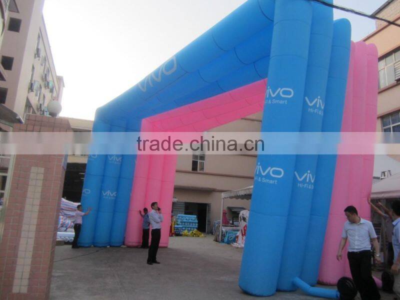 Beautiful square three trigeminy arch with logo branded
