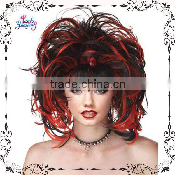 Women's Black White Evil Sorceress Adult Halloween Wig