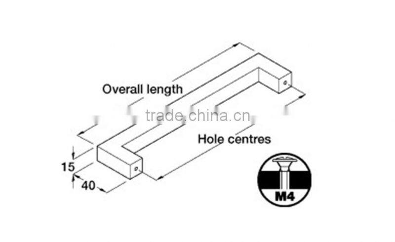 kitchen stainless steel square pull handles