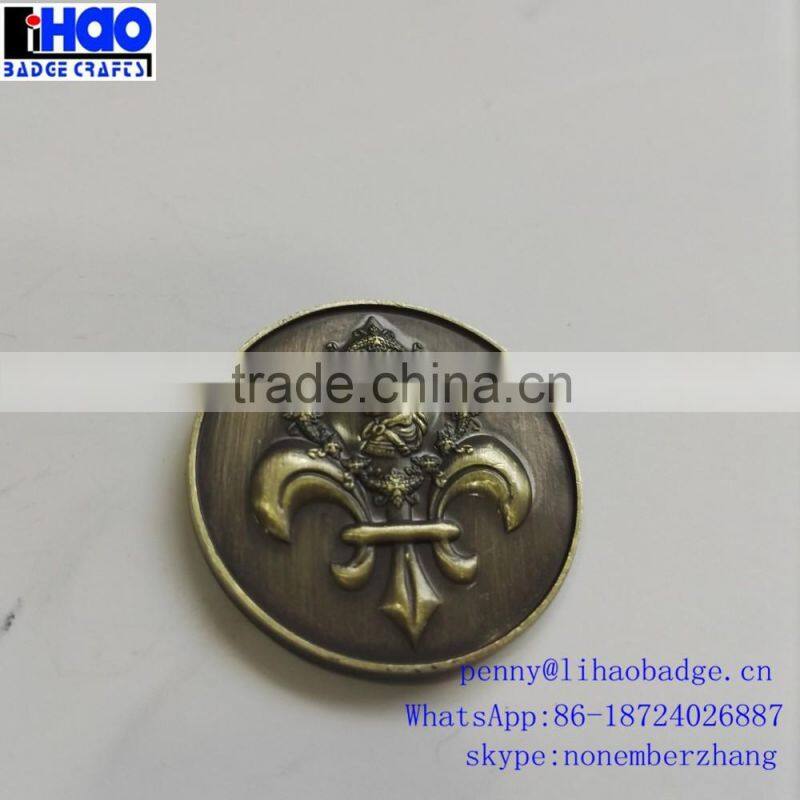 Antique gold silver copper ancient coins roman replica coins,round metal souvenir coin,3D embossed medal medallion