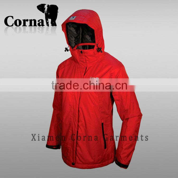 women waterproof breathable red outdoor jacket