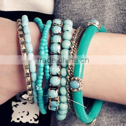Beautiful blue color summer handmade bracelet