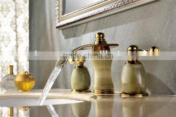 new product hot and cold water faucet,South America two handles artistic brass waterfall faucets
