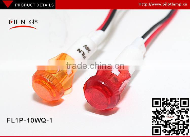 10mm 12v Oven led indicator lighting with LED bulb pilot signal lamp 18.5cm wire