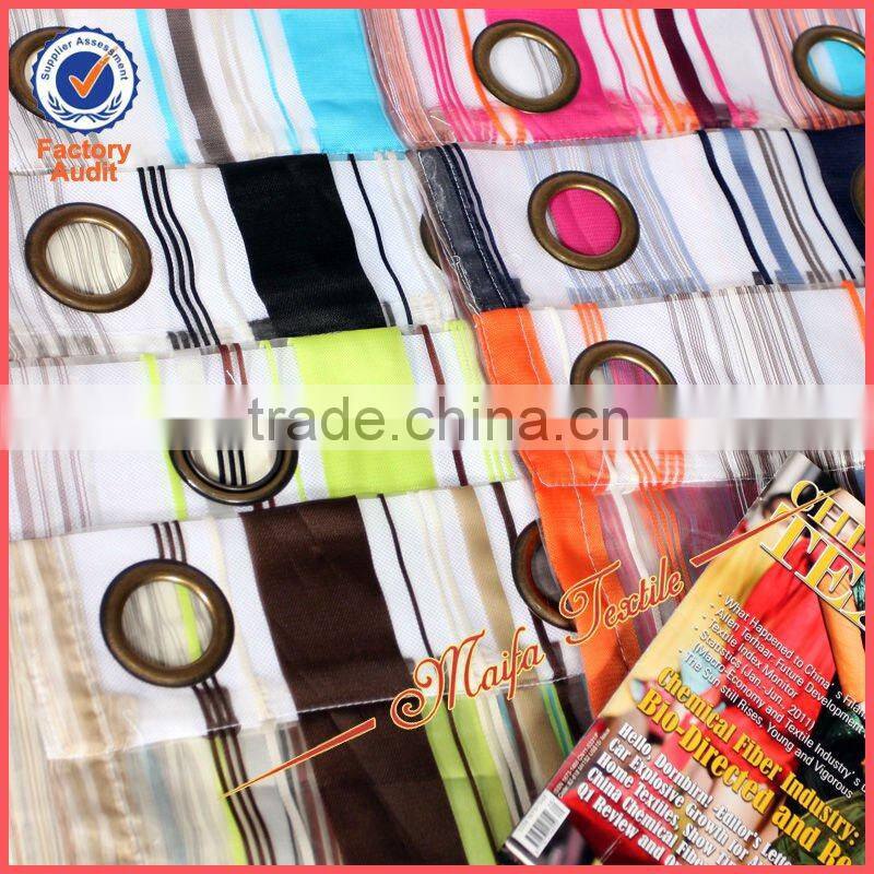 Grommet Top Stripe Sheer Curtains In Stock