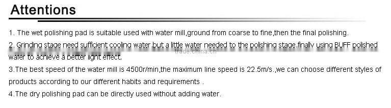 diamond polish pad for stone polish grinding pad high light