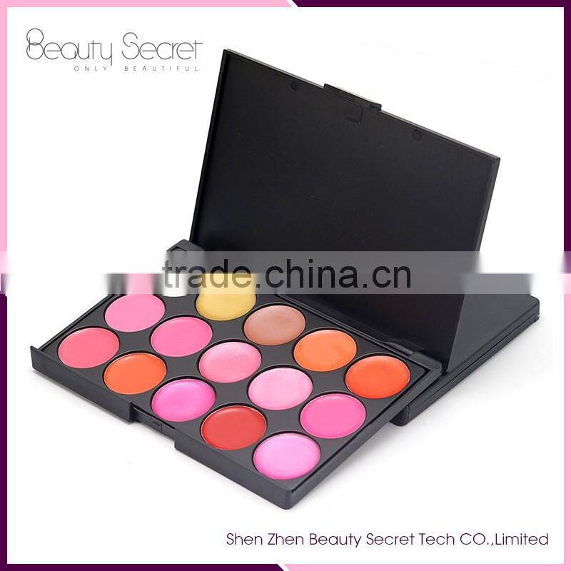 New Professional 15 Color Lip Gloss Palette Make up Small order accept lipgloss palette