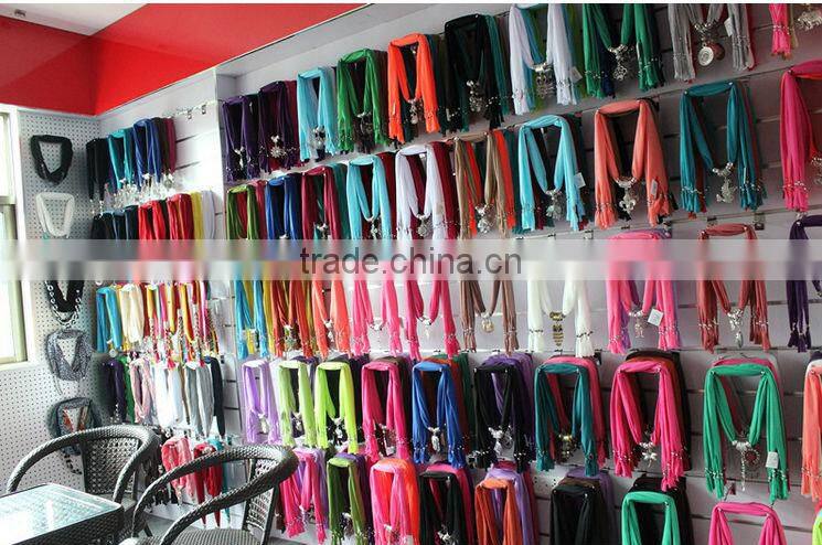 Wholesale Fashion Women Bohemian Drop Pendant Necklace Scarf Stole Neck Shawl Wrap Jewelry Gift