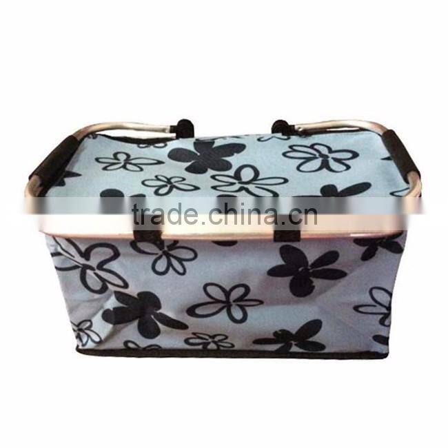 Chinese factory two handle cooling shopping insulated picnic basket