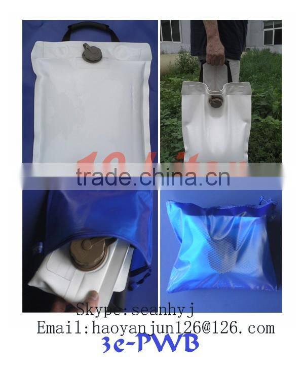 Collapsible PVC portable water bladder for camping hiking supplies