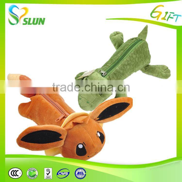 kid plush pencil bag plush soft pen bag