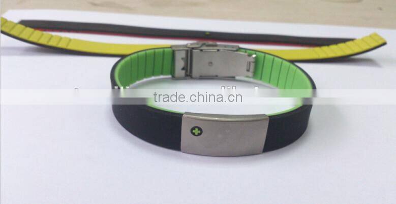 2016 Hot custom personalised silicone id wristbands for cyclists