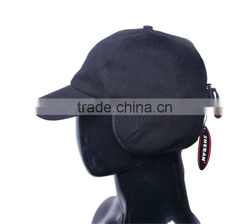 Most popular fashion design high quality earflap deep blue light hunting hat