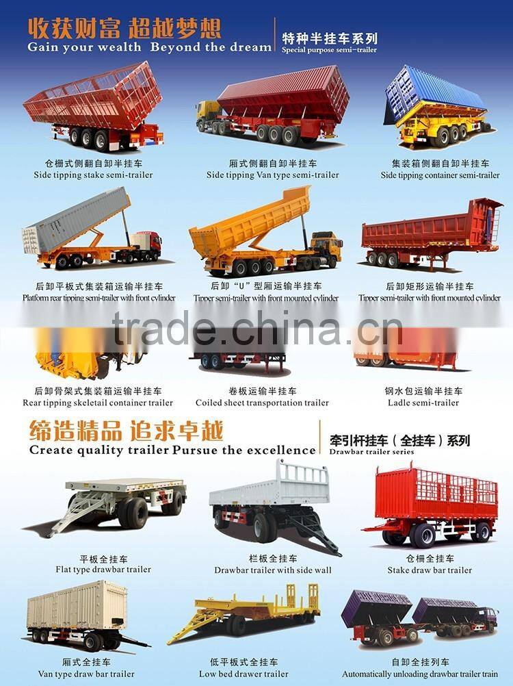 Manufacturer supply tractor lowbed semi trailer made in China