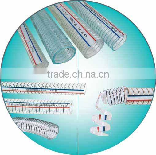 pvc hose factory offering flexible pvc with spiral steel wire inside hoses pipe