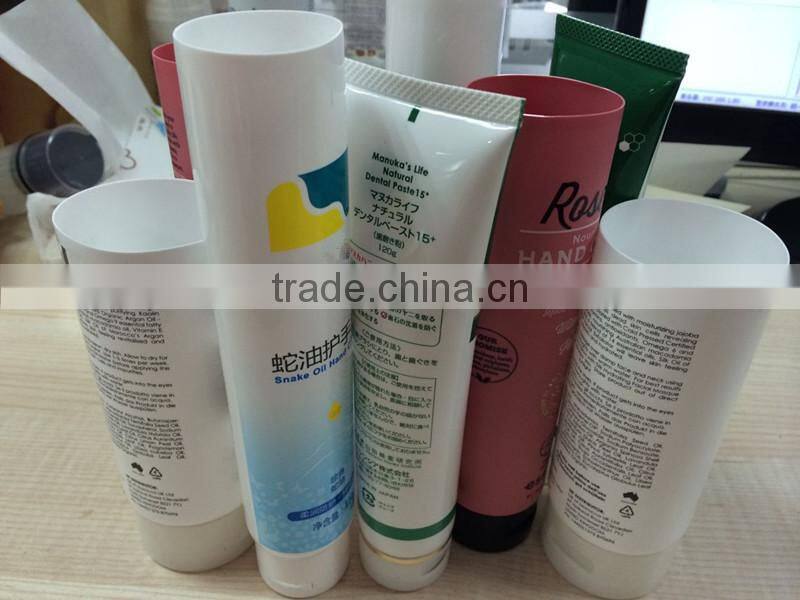 Flat plastic laminated tubes for cosmetic,plastic BB cream tube