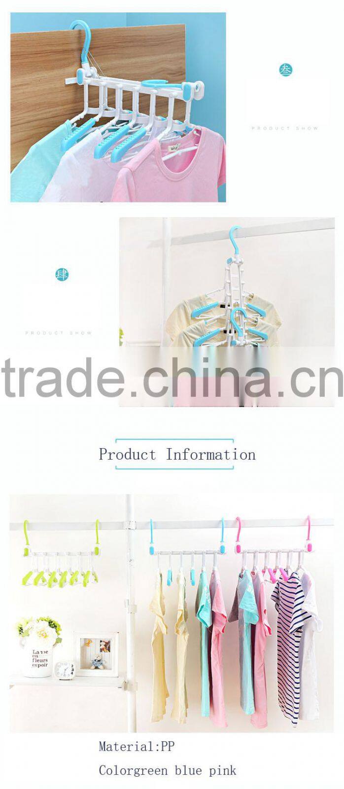 Multi-function double side hangers Magic Hangers Clothes Rack Home Organization foldable