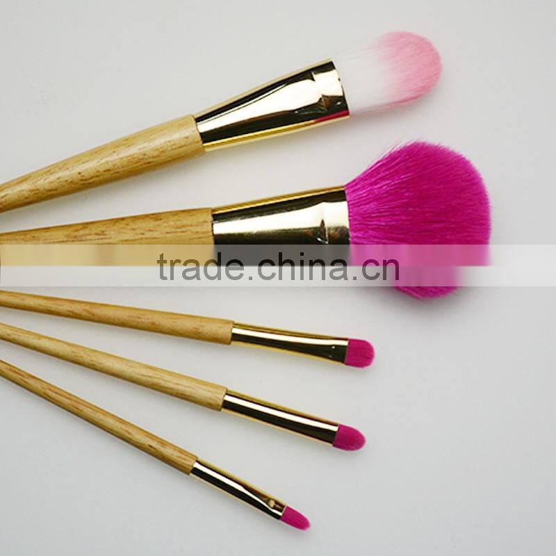 Rose gold handle Free sample cosmetics makeup goat hair makeup brush