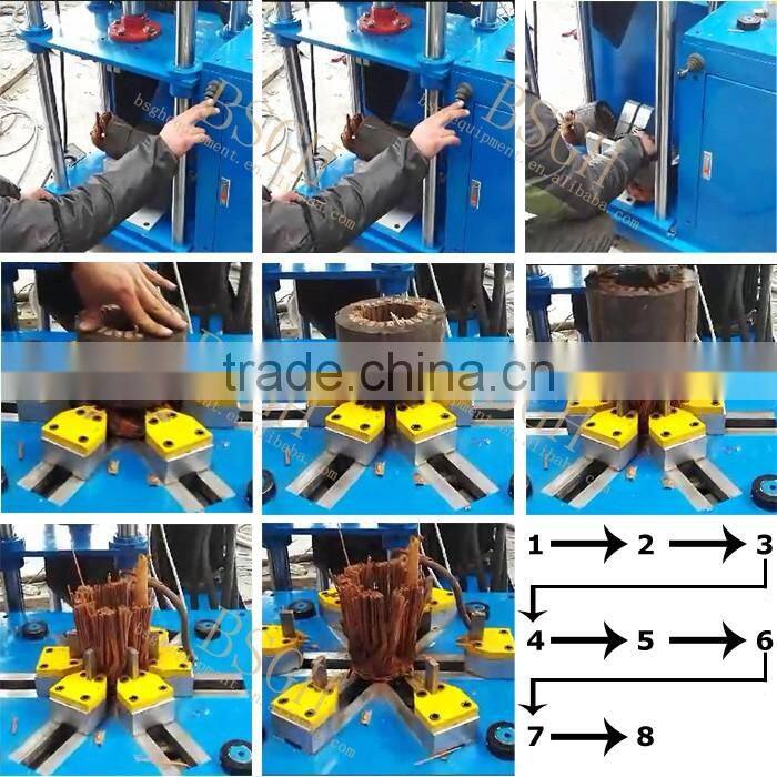 MR-T copper motor cutting machine motor stator recycling machine