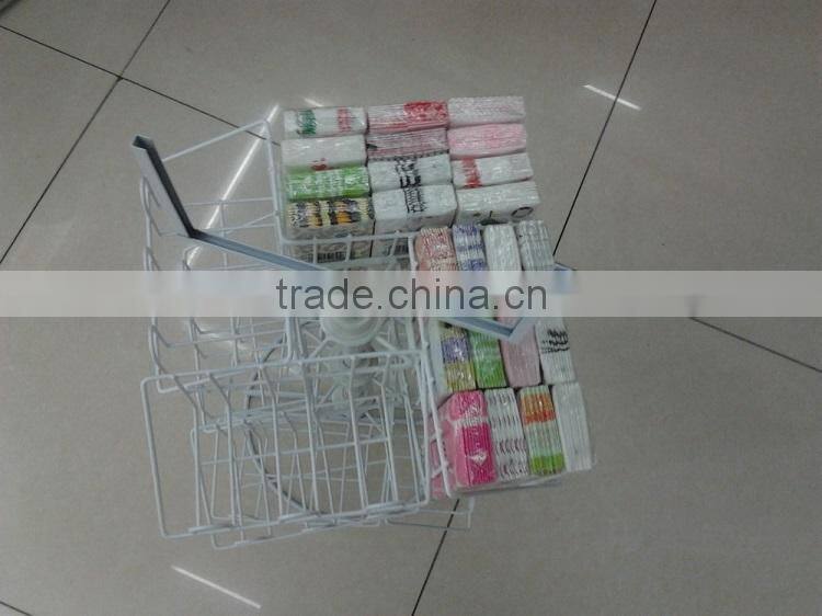 knock-down design 4way 3tiers paper display stand