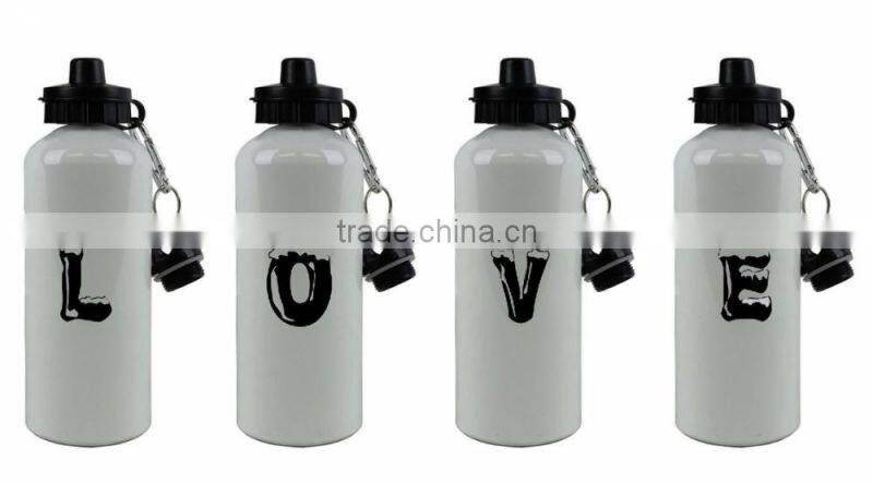 FDA approval aluminium Bicycle Water Bottle Screw Cap Outdoor Sports 750ML With Caribiner
